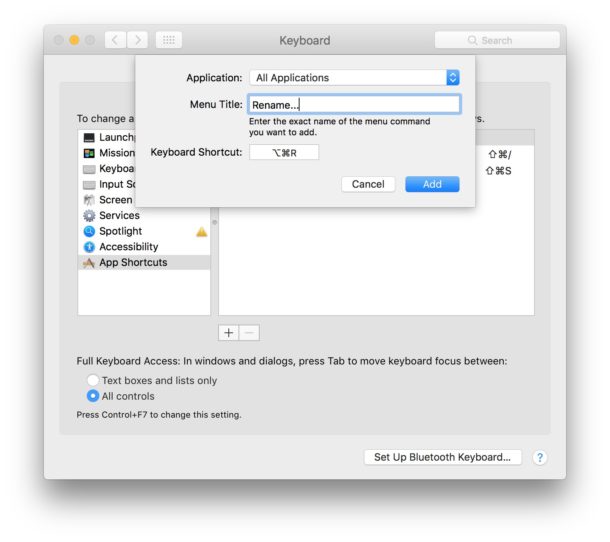 excel for mac keyboard shortcuts